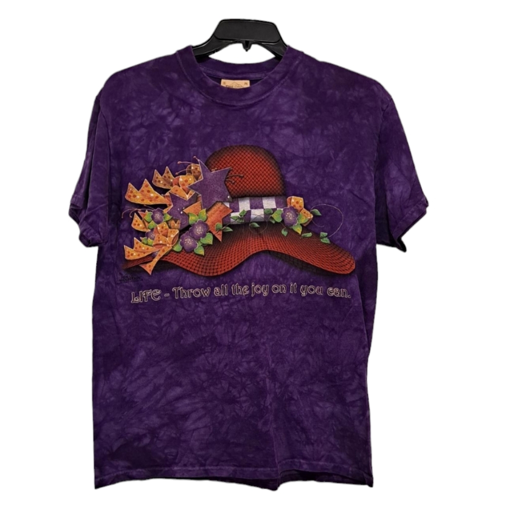 Purple The Mountain shirt vintage style medium